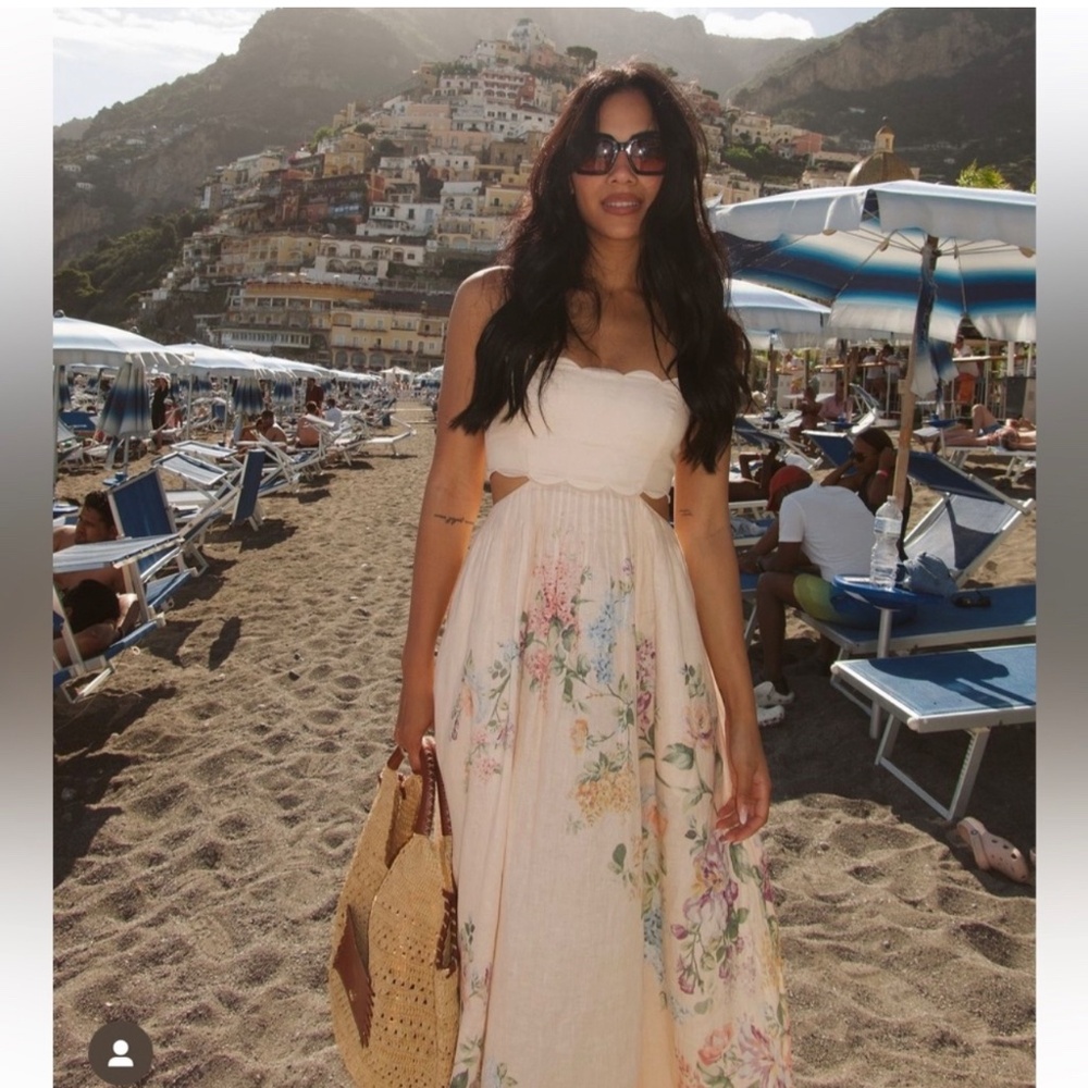 ZIMMERMANN Halliday Scalloped MIDI Dress
